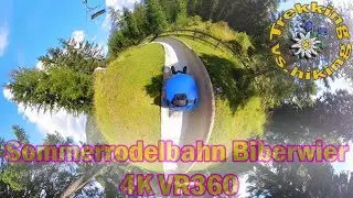 Sommerrodelbahn Biberwier VR360 4K/ Alpine Slide/ Mountain Coaster POV Onride 360-Grad-Video