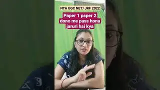 Is it necessary to pass both paper 1 and paper 2 in NTA UGC NET/JRF 2022, #short #shortvideo