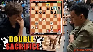 🎦 Dubov Sacrifices Both Rooks!! vs Arystan Isanzhulov | World Blitz Chess