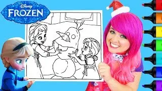 Coloring Frozen Baby Elsa & Anna Coloring Page Prismacolor Colored Paint Markers | KiMMi THE CLOWN