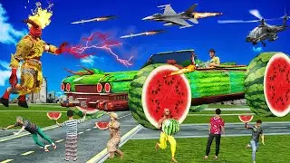 जादुई&nbsp;विशाल&nbsp;तरबूज&nbsp;कार&nbsp;रोबोट&nbsp;Magical Giant Watermelon Robot हिंदी&nbsp;कहानिया&nbsp;comedy video hindi kahani