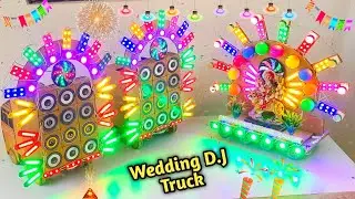 Diy Mini Dj Navratri Dj Road Light Gadi wala Dj | Mini Dj Truck Decoration Light Gauri Murti Mini Dj