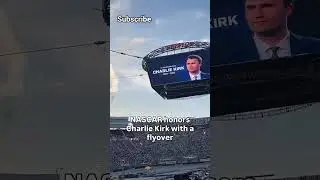NASCAR honors Charlie Kirk with a flyover#ukpolitics #charliekirk #2025 #donaldtrump #unfrezzmyaccou