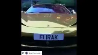 Rich People Flex - Golden Ferrari flex by @riyadhazzawi [#MoneyBagBoyz]