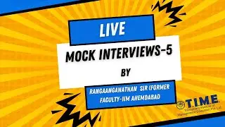 🎯 LIVE Mock Interviews (5th) by Ranganathan Sir | CAT/MBA & B-School Interview Prep