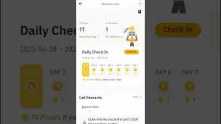 Binance reward hub daily check in | Earn 0.01USDC daily #binance #rewards