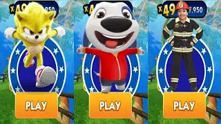 Sonic Dash - Super Sonic vs Tag with Ryan vs Hank Dog Rush - All Characters Unlocked