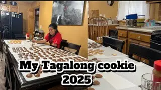 Tagalong cookie with 3 ingredients peanut butter cracker and melted chocolate 