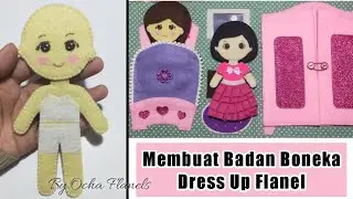 Membuat Mainan Dress Upp Doll dari Flanel || Tutorial Boneka Dress Up Flanel