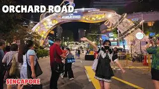 Walking in the middle of orchard road | Singapore Great Christmas Eve Street Party 2025