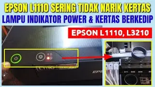 Epson L1110 printer paper and power lights flashing paper jam