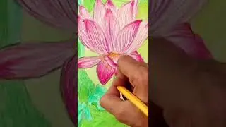 Lotus in nature Part -6#myway #lotus #drawing #shorts #youtubeshorts