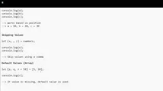Destructuring (Array & Object) - Day 21