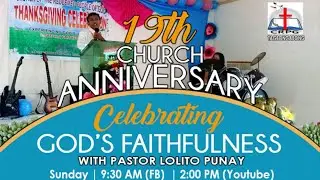 Sunday Service: May 31, 2020 19th Church Anniversary - CRPG Tagbongabong with Pastor Lolito Punay