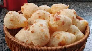 PÃO DE QUEIJO COM 2 INGREDIENTES FÁCIL e RÁPIDO