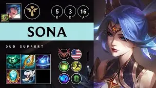 Sona Support vs Nami - NA Grandmaster Patch 25.21