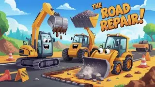 The Lost Road Repair | 3D Cartoon Construction Adventure for Kids | @Giggleulagam 