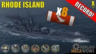 Battleship Rhode Island 8 Kills & 240k Damage | World of Warships Gameplay