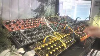 1420261 Experimental Synth Jam Live Patching Between Six Synths Dark Future Atmosphere