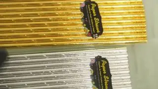Metallic Gold or Silver Drinking Straws Party Straws Wedding Bridal Shower Baby Shower