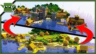 Minecraft 1.14 Island Village Transformation