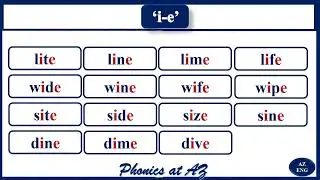 HOW TO READ 'I-E' WORDS FOR STUDENTS (EASY PHONICS FOR TEACHERS AND STUDENTS)