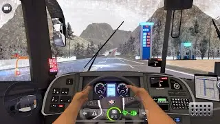 Bus Simulator Ultimate Mobile Gameplay - Express Bus Driving through the Beautiful Mountain Road