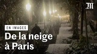 Les images de la neige &agrave; Montmartre