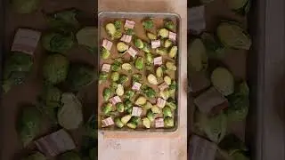 Maple Tahini Brussel Sprouts with Bacon #shorts