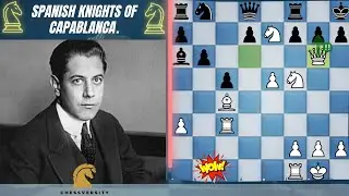 ♞♞Spanish Knights of Capablanca. Jose Raul Capablanca 🇨🇺 [Cuba] vs Ossip Bernstein chess game.
