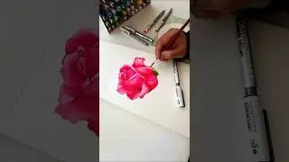 🌹✨️💫🌹Эпическая 🌹 роза с использованием маркеров Karin #roseflower #karinmarkers #искусство