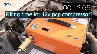 12v PCP Compressor Filling PCP Tank｜Airgun Compressor can Automatic Stop, NO Need Oil and Water