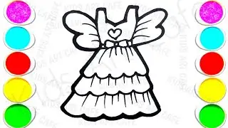 how to Draw a Cute Fairy 😍 Princess dress 👗| How to Draw a Princess dress 👗 easily