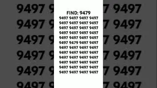 Find the number 9479 #find #braintest #ig #brainteaser #shorts #finden #juegos #encontro #500k