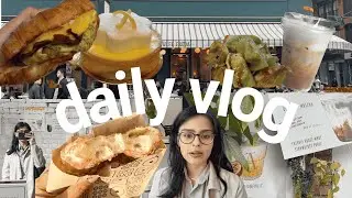 A Busy Day in NYC 🥐 | start of a new week, tv show screening & my favorite cheesy croissant sandwich