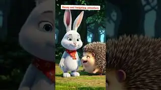 bunny and hedgehog adventure #viralshorts #trendingshorts #bunnycartoon