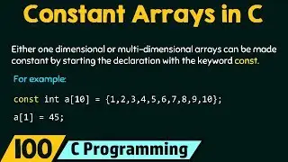 Constant Arrays in C