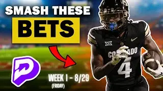 TOP CFB PRIZEPICKS PLAYER PROPS for TODAY 8/29/25 | WEEK 1