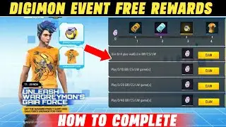 Unleash Wargreymons Gair Force Event Free Fire || Free Digimon Tshirt Kaise Milega
