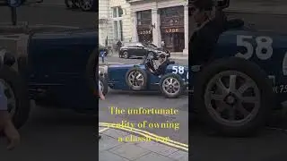 $2m Classic Bugatti Type 35 - breakdown in central London