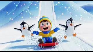 Penguin Slide Song for Kids | Action Song, Winter Nursery Rhyme & Baby Songs 🐧❄️🎶