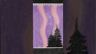 Night Sky Drawing 🌌 | Soft Pastel Art | Easy Sky Painting