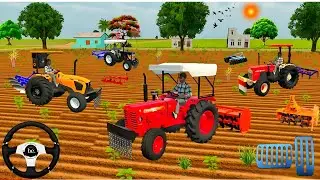 4 TRACTOR FROM FARMING 🌾 🚜 MAHINDRA , 🚜SWARAJ , 🚜KUBUTA , 🚜EICHER , FARM HOUSE 🏡 CULTIVETOR 3D GAM  