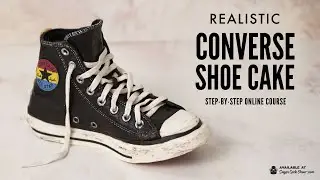 Hyper-Realistic Converse Shoe Cake Tutorial (Step-by-step on sugargeekshow.com)