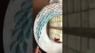 Textured Art mirror, full art process on my channel 🦋🤍 #texture #texturedart #textured