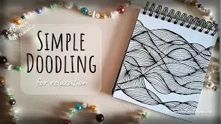 Simple doodling for relaxation | 30 minutes drawing practice | simple zen-drawing 