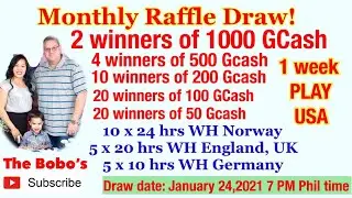 Monthly raffle DRAW, let's go guys. Goodluck po sa lahat.