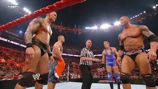 John Cena & Randy Orton vs Batista & Jack Swagger: WWE Raw March 29, 2010 HD