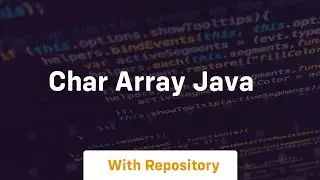 char array java