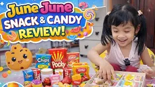 June June Tries Snacks, Cookies & Candy 🍪🍬 | Kids Food Review